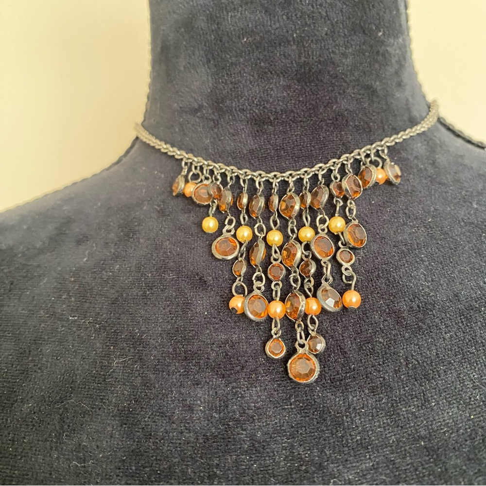 Bohemian Gold-Toned Cascading Charm Necklace